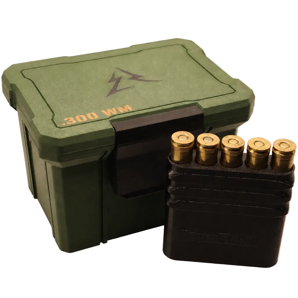 300 Win Mag Ammo Box compatible with a 5 round pocket pack