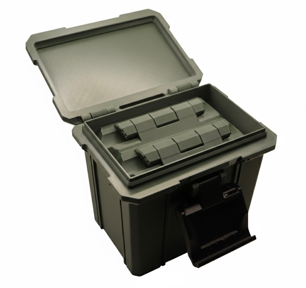22 LR Rimfire ammo storage box and cases